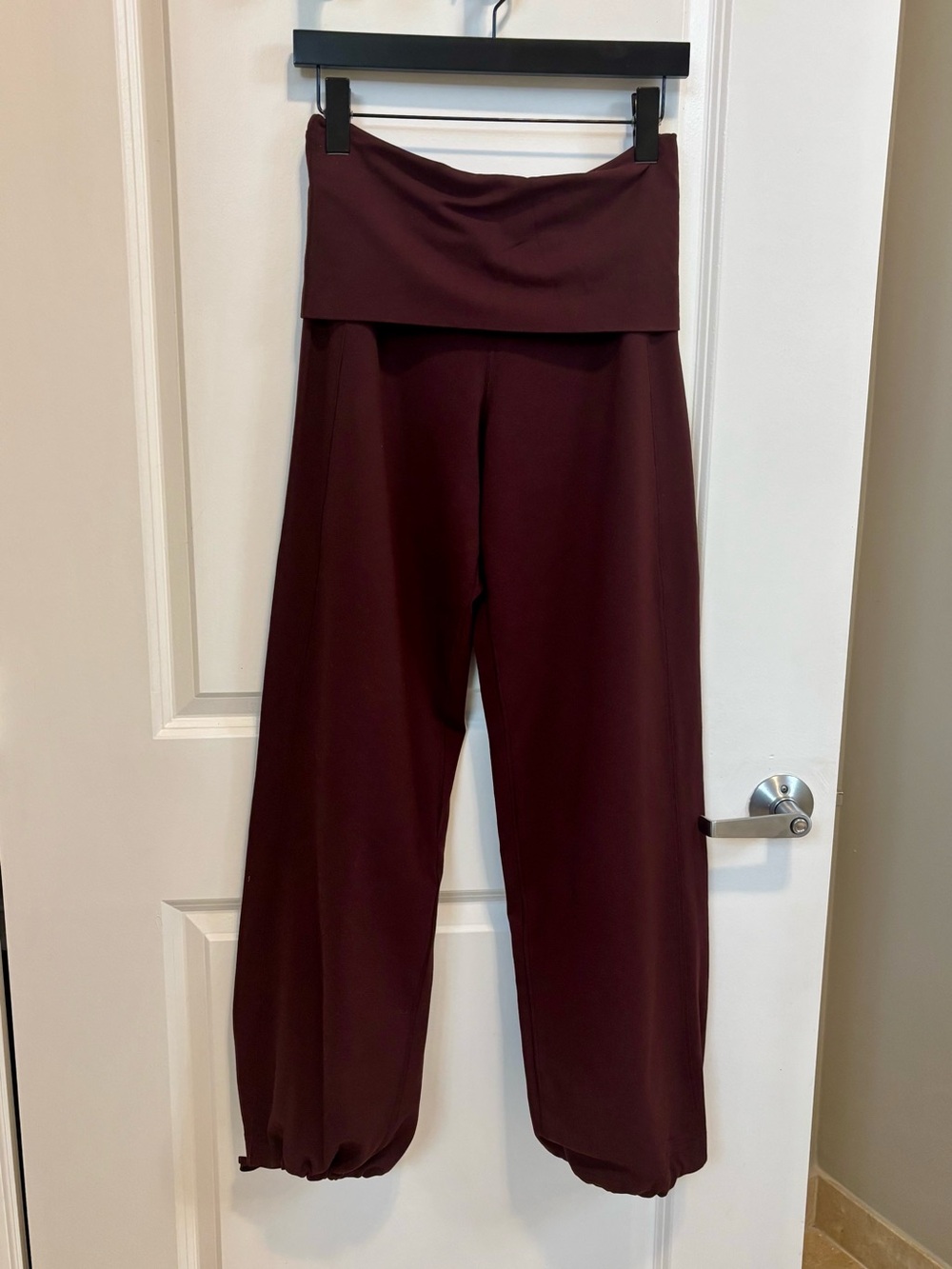 lululemon athletica Fold-Over Waist Wide-Leg Pants - Burgundy